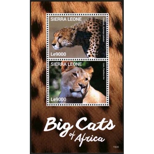 2014 Сьерра-Леоне 5932-5933/B713 Кошки - Гепард, Львы 12,00 €