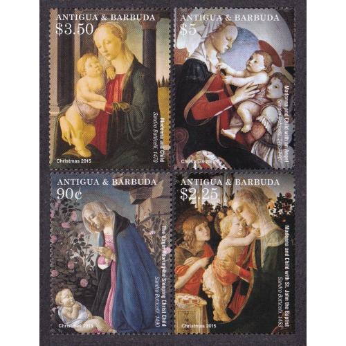 2015 Антигуа и Барбуда 5296-5299 Рождество - Живопись 11,50 €
