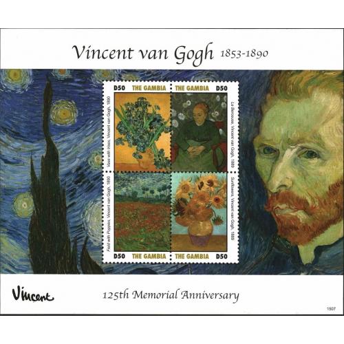 2015 Гамбия 7113-7116KL 125 лет живописи Винсента Ван Гога 10,00 €