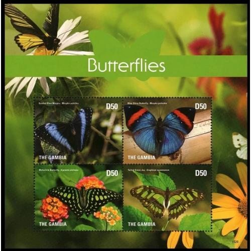 2015 Гамбия 7201-7204KL Бабочка 10,00 €