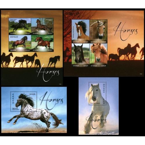 2015 Гана 4499-4502KL-4503-4506KL+B555-556 Лошади 38,00 €