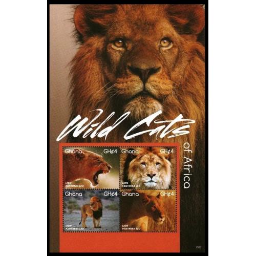 2015 Гана 4597-4600KL Кошки - Львы 12,00 €