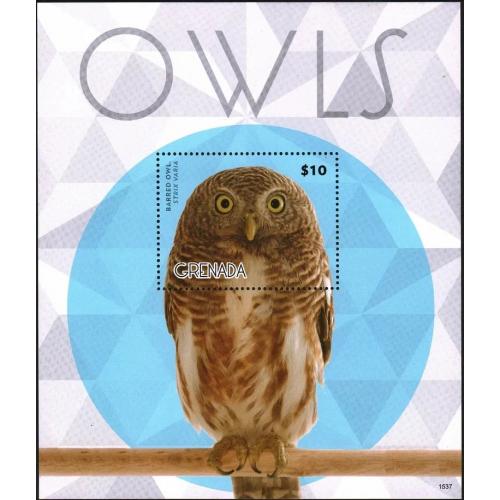 2015 Гренада 7201/B911 Птицы - Совы 9,00 €