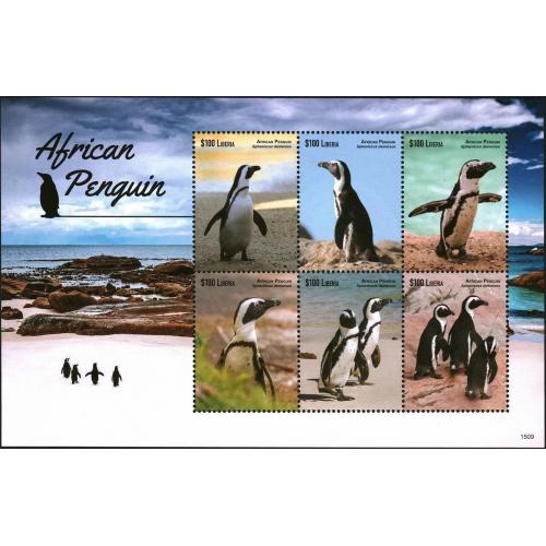 2015 Либерия 6625-6628KL Птицы - Пингвины 12,00 €