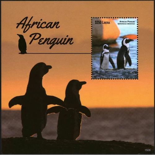2015 Либерия 6635/B697 Птицы - Пингвины 10,00 €