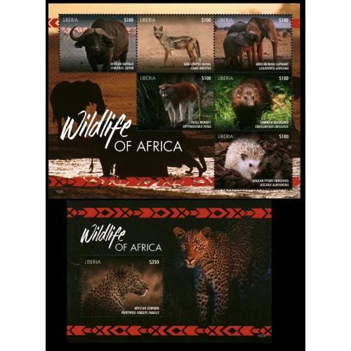 2015 Либерия 6748-6453KL+B711 Фауна - Слоны, Леопард 28,00 €