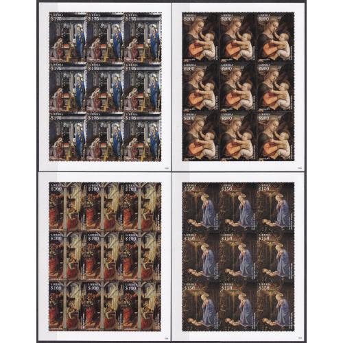 2015 Либерия 6784KL-6787KL Рождество - Живопись 162,00 €