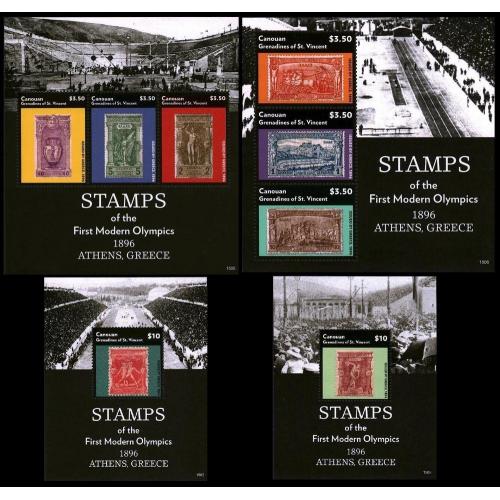 2015 Сент-Винсент Гренадины Кануан 447-452KL+B70-71 Олимпийские игры 1896 года в Атланте 36,00 €