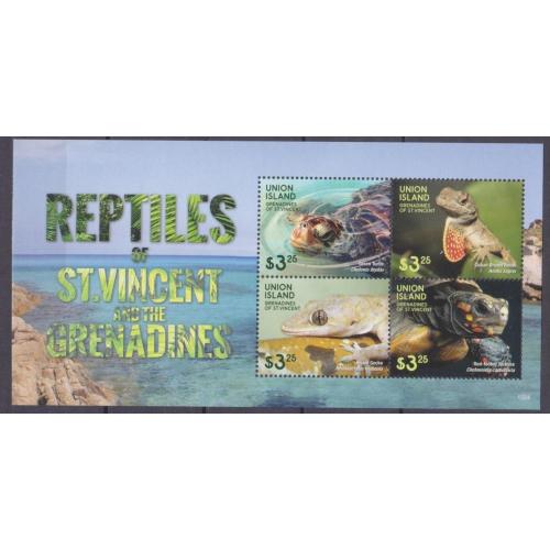 2015 Сент-Винсент Гренадины Остров Юнион 810-813KL Рептилии / Черепахи 11,00 €