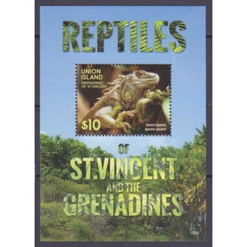 2015 Сент-Винсент Гренадины Остров Юнион 814/B80 Рептилии / Ящерицы 8,50 €