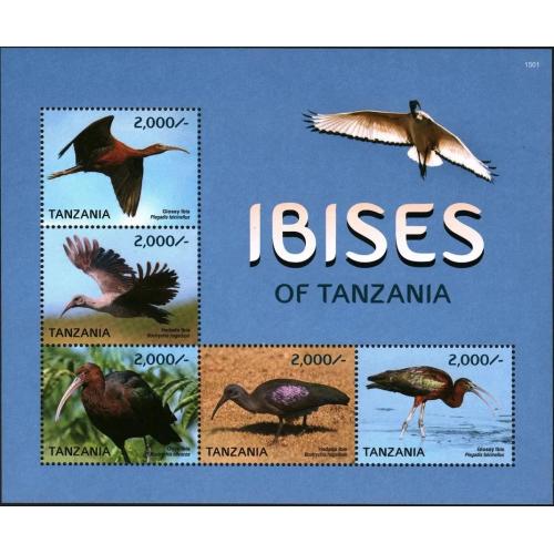 2015 Танзания 5191-5195KL Птицы - Ибисы 15,00 €