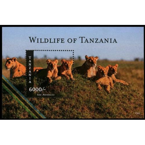 2015 Танзания 5204/B686 Кошки - Львы 9,00 €
