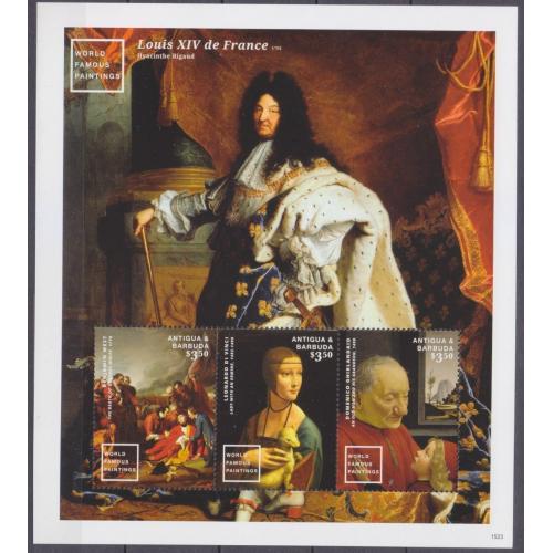 2016 Антигуа и Барбуда 5339-5341KL Всемирно известные картины 9,50 €
