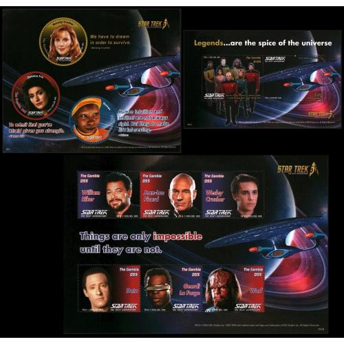 2016 Гамбия 7320-7328KL(2)+B960 50 лет фильму «Звездный путь» 40,00 €