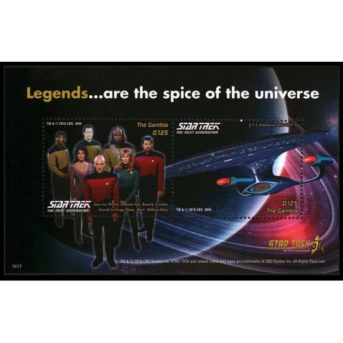 2016 Гамбия 7329-7330/B960 50 лет фильму «Звездный путь» 12,00 €