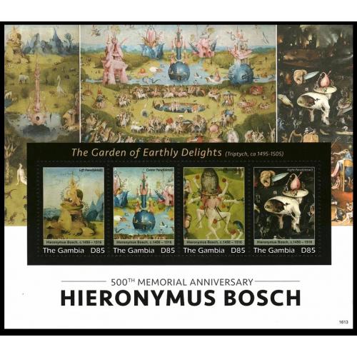 2016 Гамбия 7346-7349KL Живопись - 500 лет Иерониму Босху 16,00 €