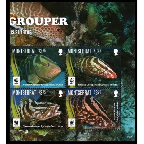 2016 Монтсеррат 1809-1812VB WWF, Морская фауна 13,00 €