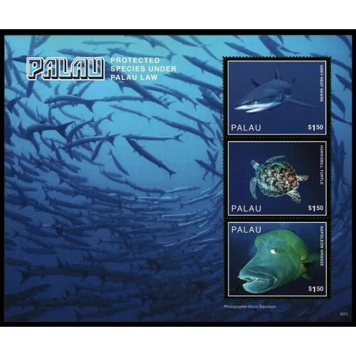 2016 Палау 3906-3908KL Морская фауна - Акулы,Черепахи 9,00 €