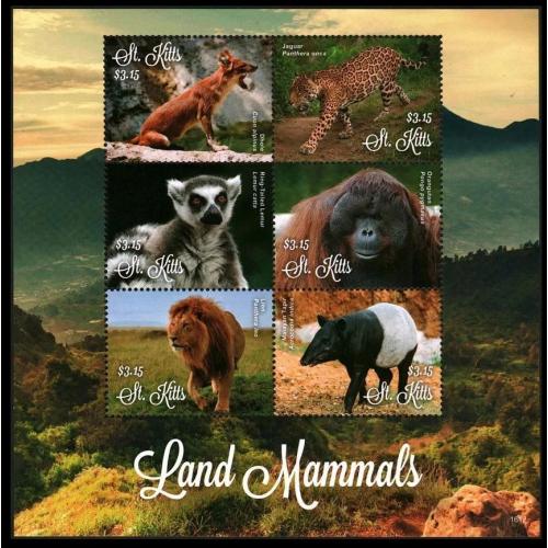 2016 Сент-Китс 1583-1588KL Фауна - Лев, Ягуар 17,00 €