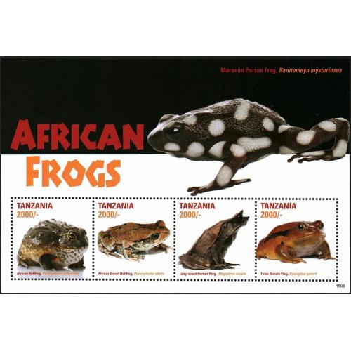2016 Танзания 5237-5240KL Рептилии - Лягушки 12,00 €