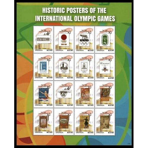 2017 Гренада 7521-7536ZB Плакаты и история Олимпийских игр 50,00 €