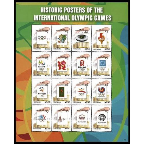 2017 Гренада 7537-7552ZB Плакаты и история Олимпийских игр 50,00 €