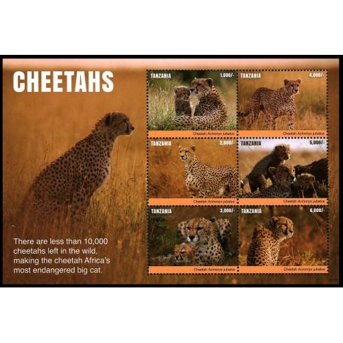 2017 Танзания 5381-5386KL Кошки - Гепард 31,50 €