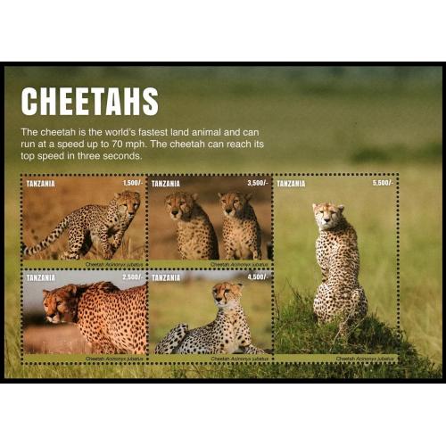 2017 Танзания 5387-5391KL Кошки - Гепард 26,50 €