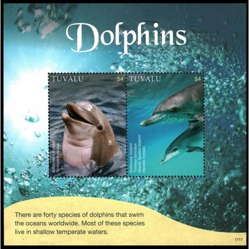 2017 Тувалу 2336-2337/B266 Морская фауна - Дельфины 16,00 €