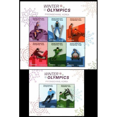 2018 Гренада 7630-7635KL+7636-7637/B951 Олимпийские игры 2018 в Пхенчхане 41,00 €