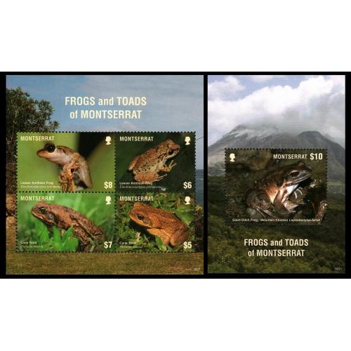 2018 Монтсеррат 1870-1873KL+1874/B187 Рептилии - Лягушки 32,00 €