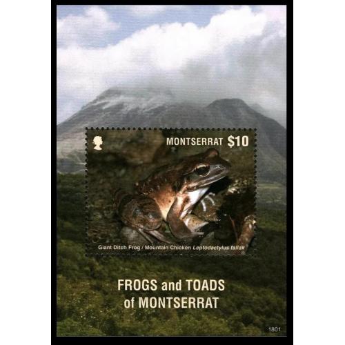2018 Монтсеррат 1874/B187 Рептилии - Лягушки 9,00 €