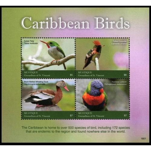 2018 Сент-Винсент Гренадины Мустик 472-475KL Птицы 22,50 €