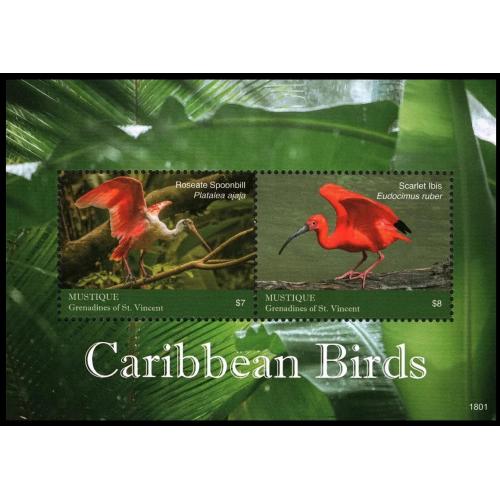 2018 Сент-Винсент Гренадины Мустик 476-477/B83 Птицы 13,50 €