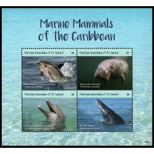2018 Сент-Винсент Гренадины Мустик 478-481KL Морская фауна - Дельфины 27,00 €