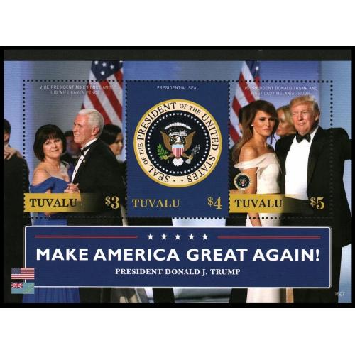 2018 Тувалу 2363-2365KL Президент Трамп на балу 17,00 €