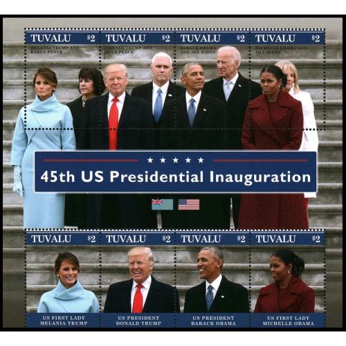 2018 Тувалу 2371-2378KL 45-я инаугурация Трампа в США 24,00 €