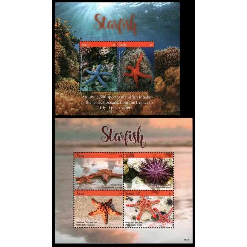 2018 Тувалу 2385-2388KL+B269 Морская фауна - Морские звезды 25,00 €