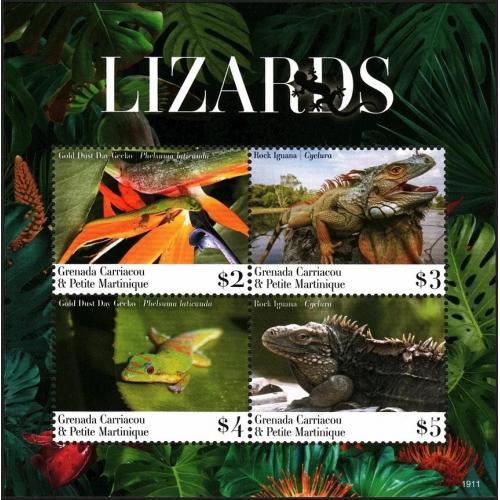 2019 Гренада Гренадины 5336-5339KL Рептилии - Ящерицы 12,50 €