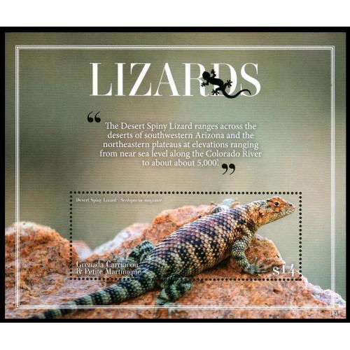 2019 Гренада Гренадины 5340/B755 Рептилии - Ящерицы 12,50 €
