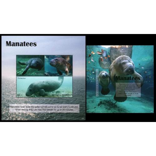 2020 Антигуа и Барбуда 5842-5844KL+B811 Морская фауна - Ламантины 25,50 €
