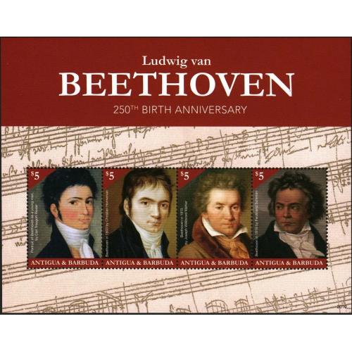 2020 Антигуа и Барбуда 5856-5859KL 250 лет Людвигу ван Бетховену 18,00 €
