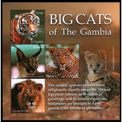 2020 Гамбия 7815-7818KL Кошки - Леопард, Тигр, Лев 20,00 €