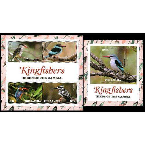 2020 Гамбия A7247-D7247KL+E7247/BA944 Птицы - Зимородки 18,00 €