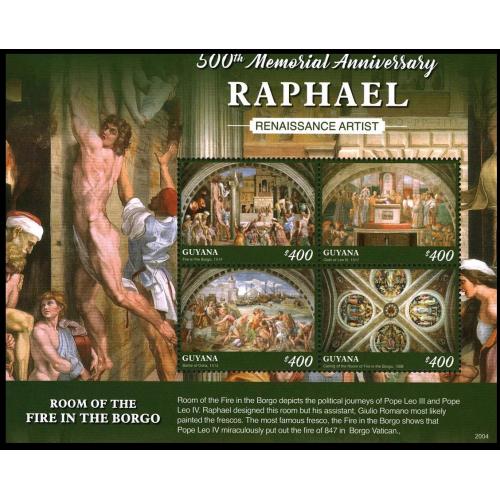 2020 Гайана 9659-9662KL Живопись - 500 лет Рафаэлю 18,00 €