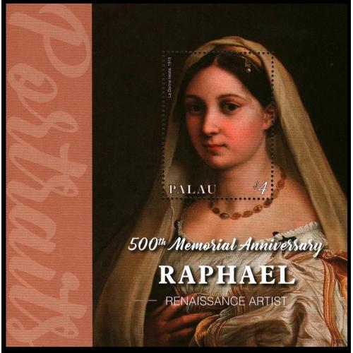 2020 Палау 4285/B399 Живопись - 500 лет Рафаэлю 8,00 €