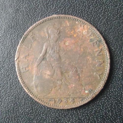 1/2 пенни 1934 Великобритания 