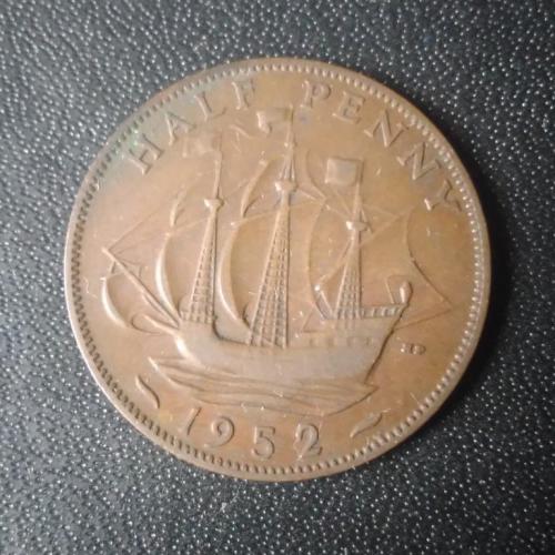  1/2 пенни 1952 Великобритания