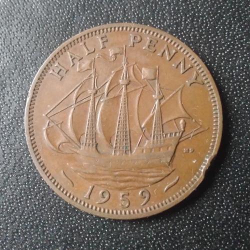 1/2 пенни 1959 Великобритания