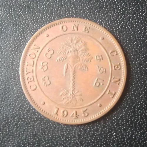  1 цент 1945 Цейлон 